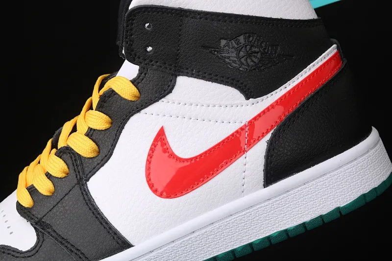 All categories Air Jordan Jordan series basketball shoes Air Jordan 1 Mid Air Jordan 1 Mid AJ1 Joe 1 red and yellow color hook Yuanyang mid-top basketball shoes BQ6472-063